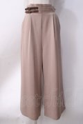 axes femme / ベルトデザインワイドパンツ  ベージュ Y-25-06-18-108-AX-PA-SZ-ZY
