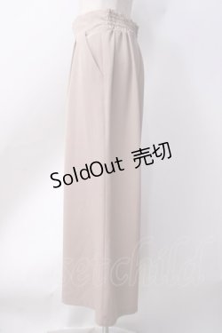 画像2: axes femme / ベルトデザインワイドパンツ  ベージュ Y-25-06-18-108-AX-PA-SZ-ZY