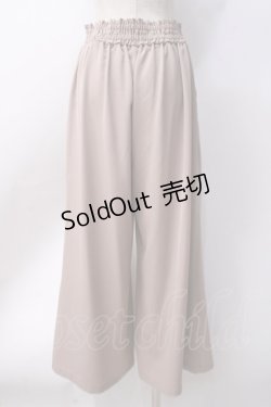 画像3: axes femme / ベルトデザインワイドパンツ  ベージュ Y-25-06-18-108-AX-PA-SZ-ZY