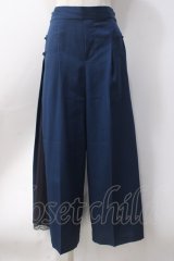 axes femme / サイド切替チャイナ釦パンツ  紺 Y-25-06-18-111-AX-PA-SZ-ZY