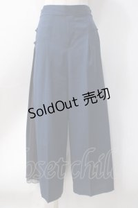 axes femme / サイド切替チャイナ釦パンツ  紺 Y-25-06-18-111-AX-PA-SZ-ZY