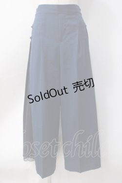 画像1: axes femme / サイド切替チャイナ釦パンツ  紺 Y-25-06-18-111-AX-PA-SZ-ZY