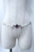 axes femme / 紫陽花×パールチェーンベルト   Y-25-06-18-018-AX-ZA-SZ-ZY