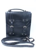 axes femme / ベルトデザインサッチェル  黒 Y-25-06-18-022-AX-BG-SZ-ZY