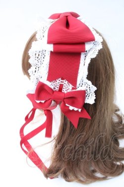画像2: BABY,THE STARS SHINE BRIGHT / Amandineヘッドドレス  エンジ Y-25-06-18-024-BA-AC-SZ-ZY