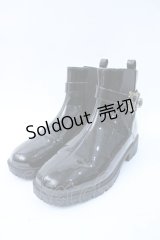 axes femme / サイドゴアベルトレインブーツ  黒 Y-25-06-18-029-AX-SH-SZ-ZY