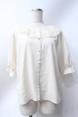 画像1: m petit by misako / NINA’S五分丈ブラウス  生成り Y-25-06-18-033-LO-BL-SZ-ZY