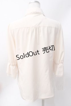 画像3: axes femme POETIQUE / フレア袖フリルブラウス  生成り Y-25-06-20-030-AX-BL-SZ-ZY