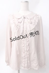 axes femme / ヨーク切替フリルブラウス  ベージュ Y-25-06-20-031-AX-BL-SZ-ZY