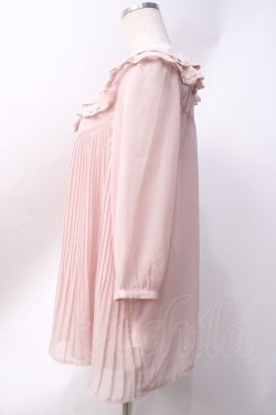 画像2: axes femme / フリル襟プリーツ入りブラウス  ピンク Y-25-06-20-032-AX-BL-SZ-ZY