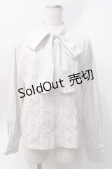 axes femme / 繊細レース×ボウタイブラウス  グレージュ Y-25-06-20-033-AX-BL-SZ-ZY