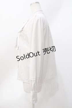 画像2: axes femme / 繊細レース×ボウタイブラウス  グレージュ Y-25-06-20-033-AX-BL-SZ-ZY