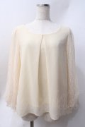 axes femme / 袖レースプルオーバー  生成り Y-25-06-20-035-AX-TO-SZ-ZY