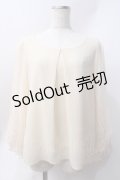 axes femme / 袖レースプルオーバー  生成り Y-25-06-20-035-AX-TO-SZ-ZI