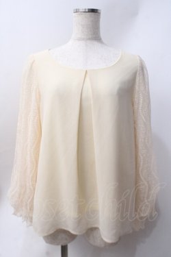 画像1: axes femme / 袖レースプルオーバー  生成り Y-25-06-20-035-AX-TO-SZ-ZY