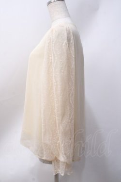 画像2: axes femme / 袖レースプルオーバー  生成り Y-25-06-20-035-AX-TO-SZ-ZY
