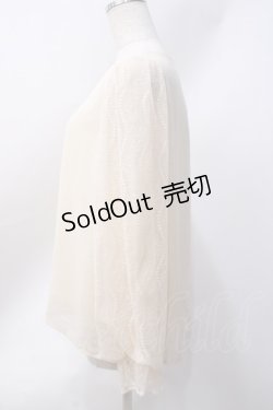 画像2: axes femme / 袖レースプルオーバー  生成り Y-25-06-20-035-AX-TO-SZ-ZI