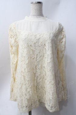 画像1: axes femme POETIQUE / BIGリボンレースプルオーバー  生成り Y-25-06-20-036-AX-TO-SZ-ZY