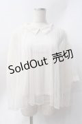 axes femme POETIQUE / チュールボリューム袖ブラウス  生成り Y-25-06-20-037-AX-BL-SZ-ZI