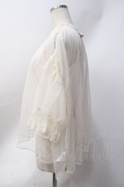 画像2: axes femme POETIQUE / チュールボリューム袖ブラウス  生成り Y-25-06-20-037-AX-BL-SZ-ZY
