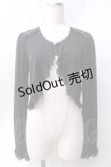 axes femme / バラ生地切替ボレロ  黒 Y-25-06-20-039-AX-TO-SZ-ZY