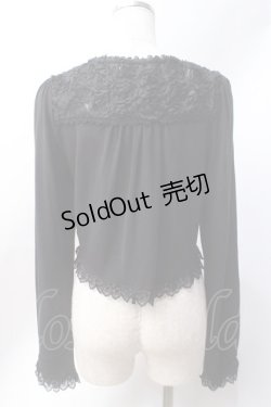 画像2: axes femme / バラ生地切替ボレロ  黒 Y-25-06-20-039-AX-TO-SZ-ZY