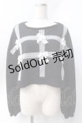 axes femme POETIQUE / レースリボンカットプルオ－バ－  黒 Y-25-06-20-041-AX-TO-SZ-ZY