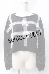 axes femme POETIQUE / レースリボンカットプルオ－バ－  黒 Y-25-06-20-041-AX-TO-SZ-ZY