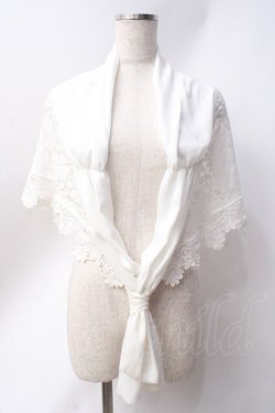 画像1: axes femme kawaii / シャルロットショール  白 Y-25-06-20-043-AX-ZA-SZ-ZY