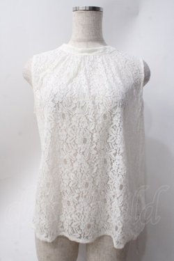 画像1: axes femme POETIQUE / バックリボン総レースブラウス  白 Y-25-06-20-044-AX-TO-SZ-ZY