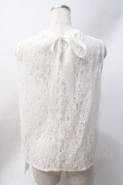 画像3: axes femme POETIQUE / バックリボン総レースブラウス  白 Y-25-06-20-044-AX-TO-SZ-ZY