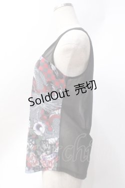 画像2: Qutie Frash / 和柄Vネックタンク　   Y-25-06-20-045-QU-TO-AS-ZY