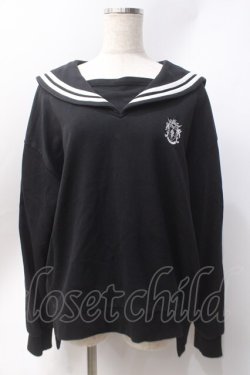 画像1: NieR Clothing / セーラースウェット  黒 Y-25-06-20-048-PU-TO-SZ-ZY
