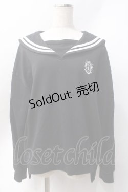 画像1: NieR Clothing / セーラースウェット  黒 Y-25-06-20-048-PU-TO-SZ-ZT337