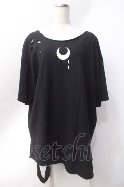 画像1: KRY CLOTHING / 日向すず×KRYダメージT  黒 Y-25-06-20-049-EL-TO-SZ-ZY