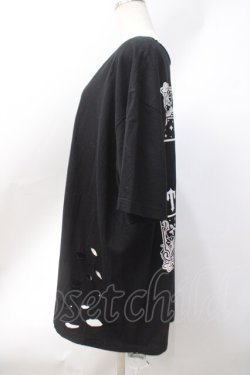 画像2: KRY CLOTHING / 日向すず×KRYダメージT  黒 Y-25-06-20-049-EL-TO-SZ-ZY
