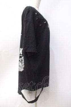 画像4: KRY CLOTHING / 日向すず×KRYダメージT  黒 Y-25-06-20-049-EL-TO-SZ-ZY