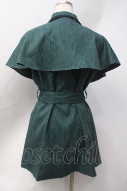 画像3: axes femme POETIQUE / ケープ付ロングベスト  グリーン Y-25-06-20-052-AX-TO-SZ-ZY