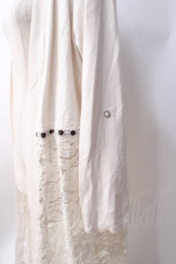画像3: axes femme / レース切り替えロングカーデ  生成り Y-25-06-20-055-AX-TO-SZ-ZY