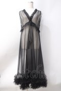 axes femme / レイヤード用チュールワンピース  黒 Y-25-06-20-058-AX-OP-SZ-ZY