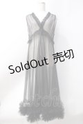 axes femme / レイヤード用チュールワンピース  黒 Y-25-06-20-058-AX-OP-SZ-ZY