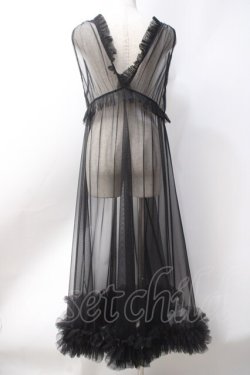 画像2: axes femme / レイヤード用チュールワンピース  黒 Y-25-06-20-058-AX-OP-SZ-ZY