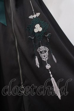 画像4: axes femme / チャイナ風刺繍キャミワンピース  黒 Y-25-06-20-061-AX-OP-SZ-ZY