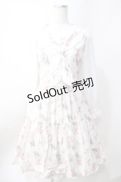 画像1: axes femme POETIQUE / フラワープリントセーラーワンピース  ピンク Y-25-06-20-063-AX-OP-SZ-ZY