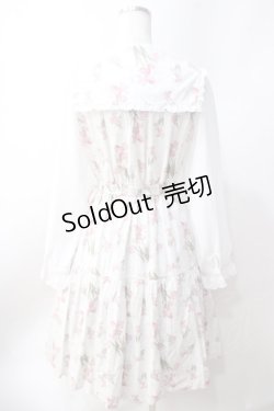 画像2: axes femme POETIQUE / フラワープリントセーラーワンピース  ピンク Y-25-06-20-063-AX-OP-SZ-ZY