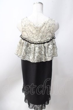 画像2: axes femme POETIQUE / 肩開きレース使いカットチュニ  黒 Y-25-06-20-067-AX-OP-SZ-ZY