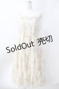 axes femme / 花柄ティアードワンピース  イエロー Y-25-06-20-068-AX-OP-SZ-ZY
