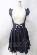 axes femme POETIQUE / バックデザインサス付きスカート  紺 Y-25-06-20-069-AX-OP-SZ-ZY