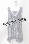 axes femme / パール＆シェル柄ワンピース  紺 Y-25-06-20-072-AX-OP-SZ-ZY