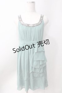 axes femme / ビジュー付きパーティドレス  ミント Y-25-06-20-075-AX-OP-SZ-ZT479